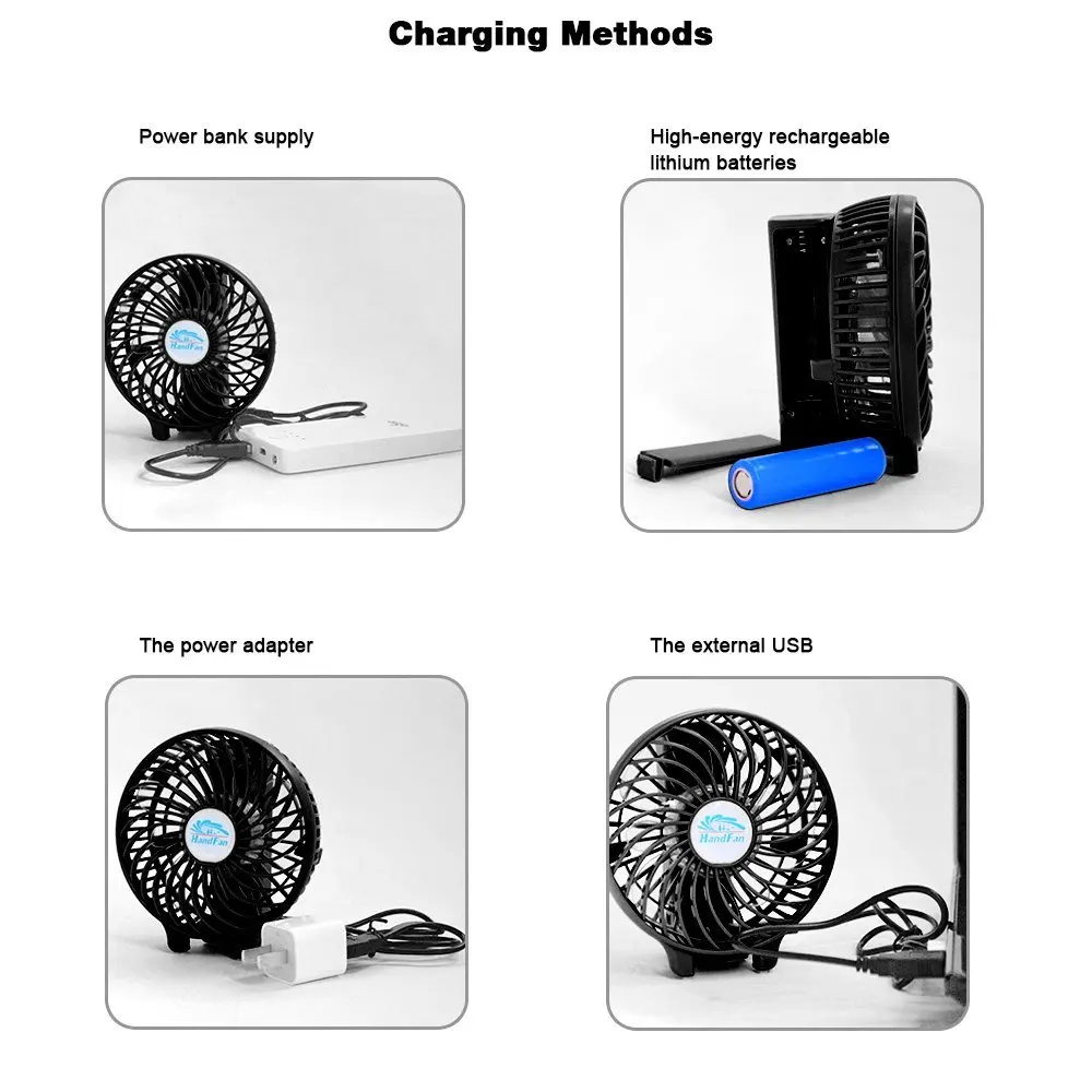 Shenzhen Manufacturer Baby Portable Mini Gift 18650 Li Ion Rechargeable Battery Fan