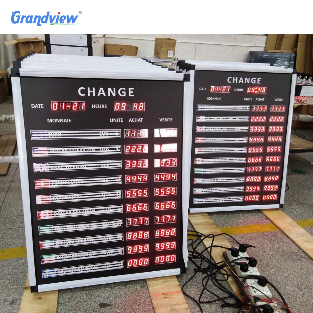LED digital display 7 segment IR control electronic exchange rate board
