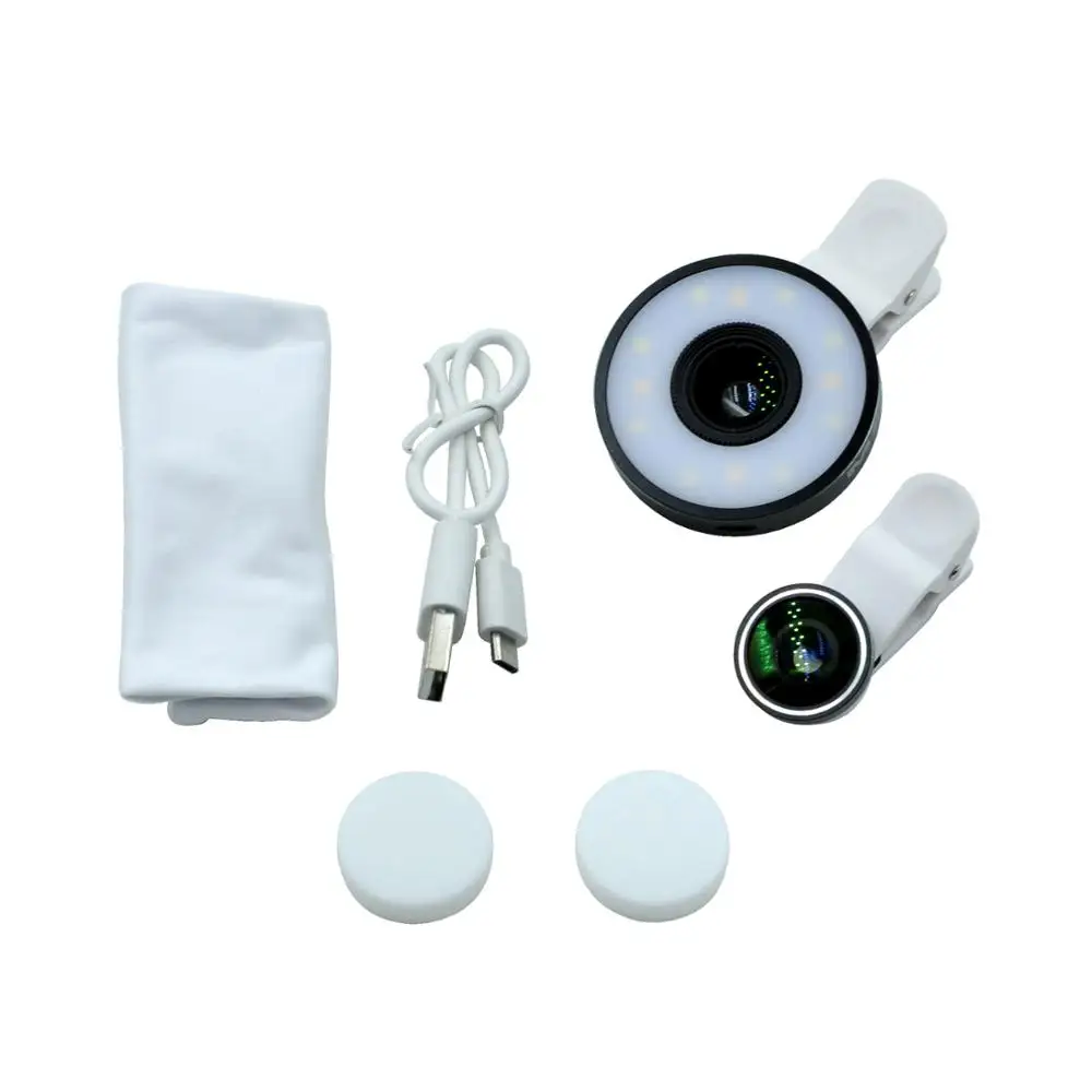 
Universal 6 in 1 selfie led flash light optical cell phone camera lens for iphoneX 6 6s plus 