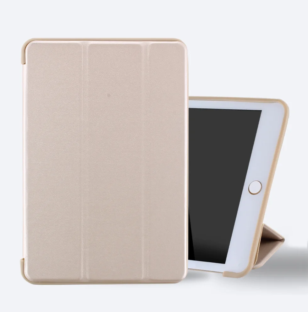 Leather smart flip kids tablet silicone case cover for iPad