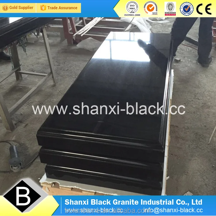 
shanxi black granite monuments tombstone memorial kerbstone for Azerbaijan country style 