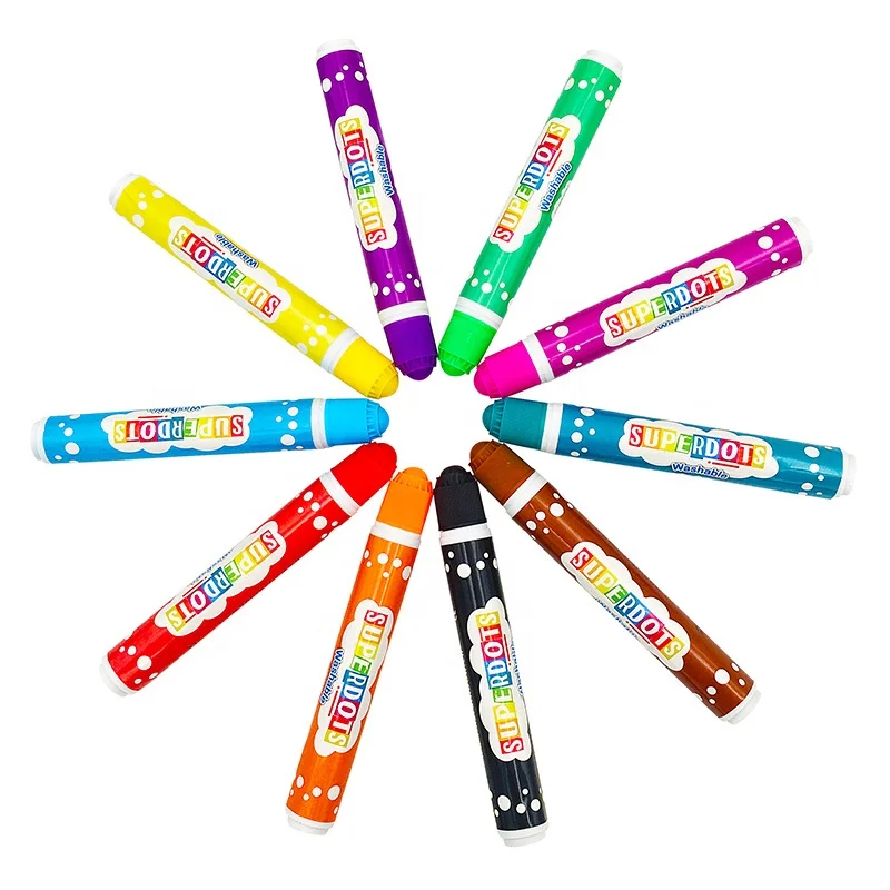 bingo card markers EU standard multi-color 10mm 20ml washable dot markers for bingo