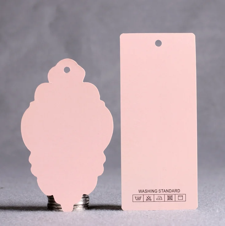 Custom logo Printing types of clothing security product Paper Header Cards Hang jewelry garment label gift swing hair Tags