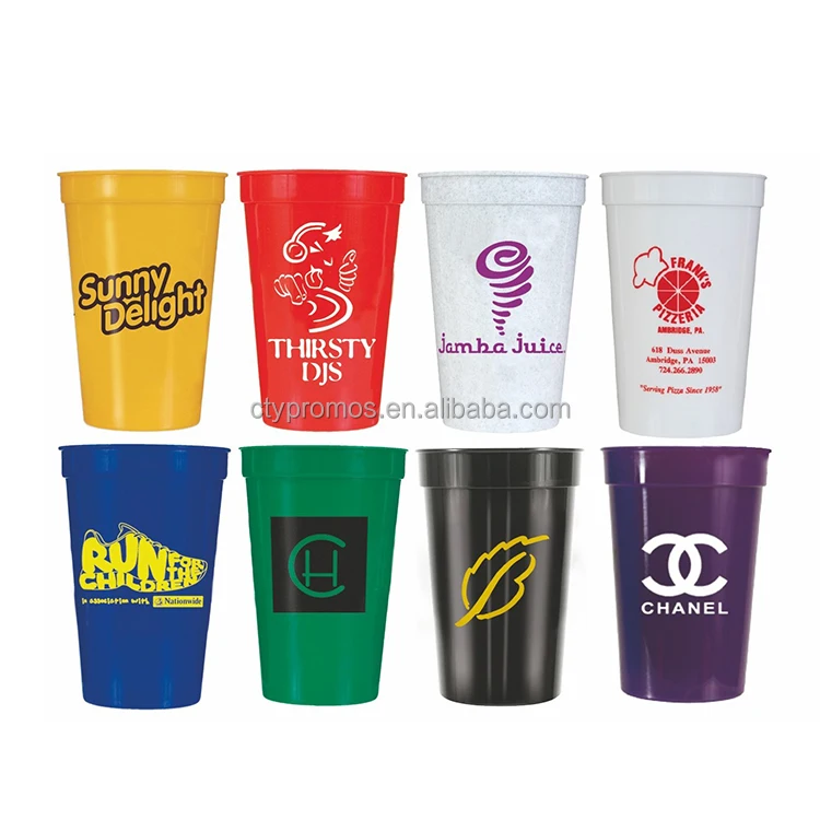 10oz 16oz 22oz 32oz Plastic Smooth Stadium Cup Disposable Plastic Drinking Cup