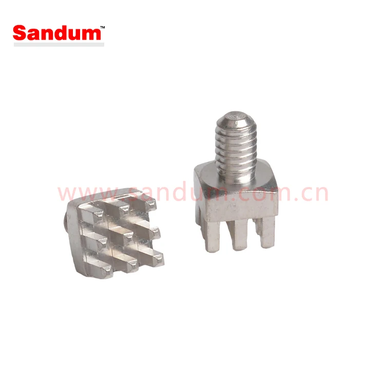 Press fit power element with connector screw full pin plate for PCB