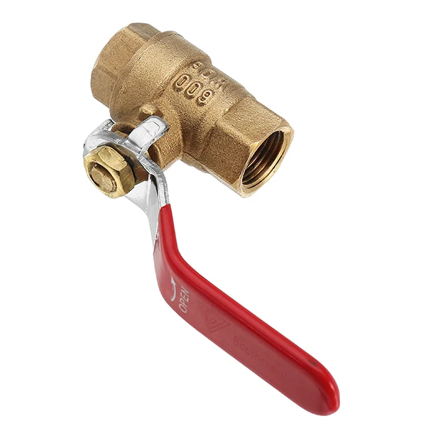 DN10 3/8 INCH FEMALE STRAIGHT FULL BRASS BALL VALVE FOR WATER DIVERTER ADAPTER