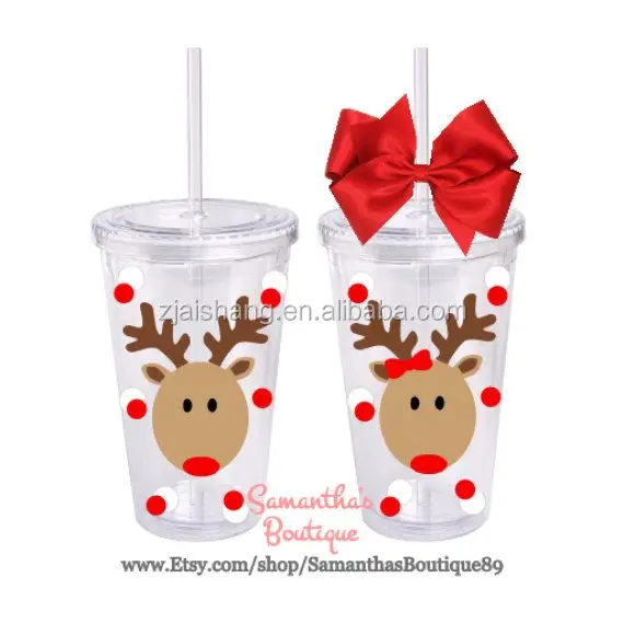Wholesale Products 16oz Plastic Cups with Lids and Straws Bulk Price with Logo Printed