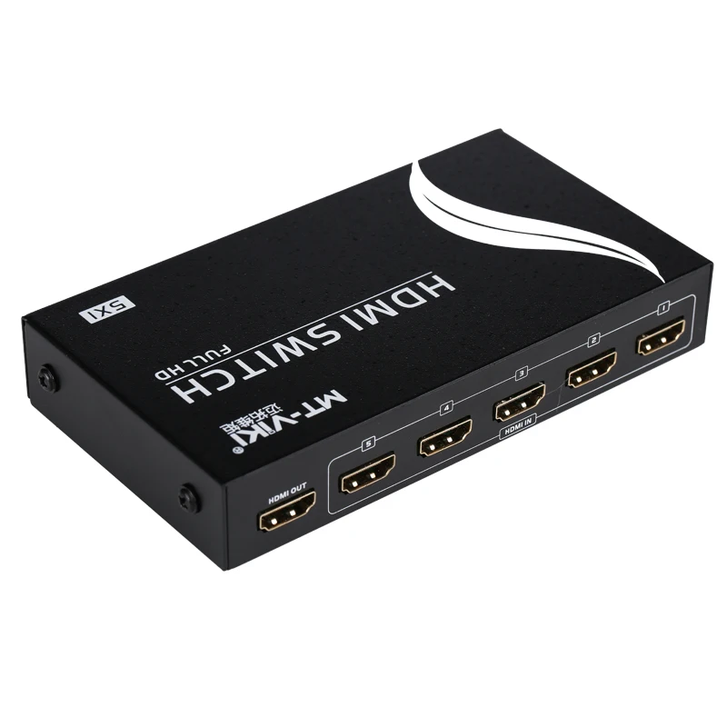 4K 30HZ HDMI Switch 5 in 1 out, MT-VIKI 5x1 HDMI Switcher with IR Remote Control