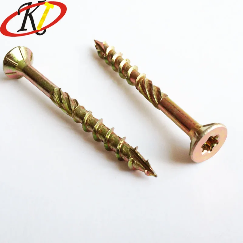 Most Popular DIN7505 Zinc Plated Thread Cutting Screw Flat Head Torx Knurled Chipboard Screw