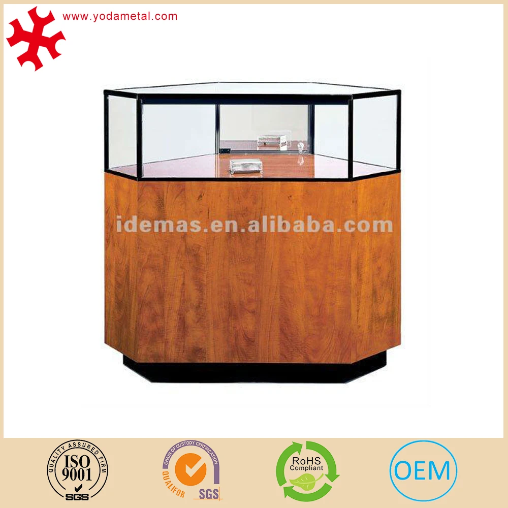 
Закаленное стекло для розничного магазина, витрина для ювелирных изделий со светодиодной подсветкой 