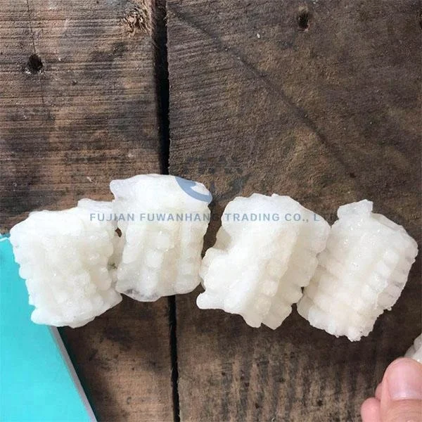 
Hot Sale IQF Frozen Squid Flower 30% Ice Glaze 