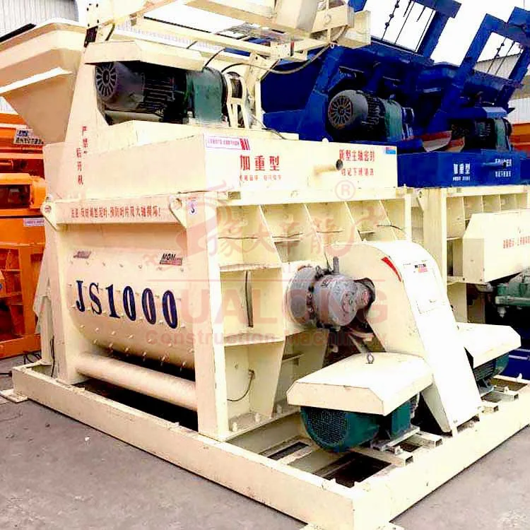 JS1000 двухвальный бетоносмеситель