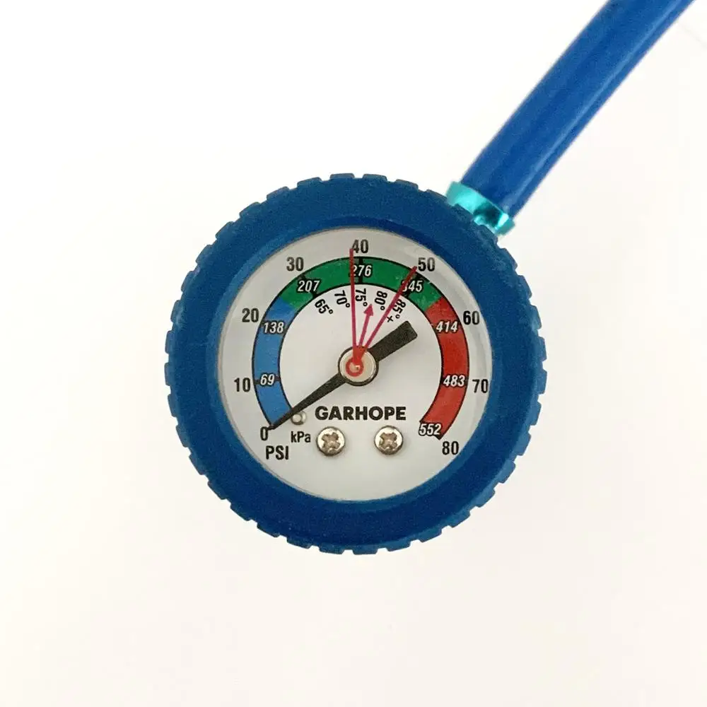 R134a Recharge Hose R134A Car AC Refrigerant Charge Hose Kit Recharge Hose with Gauge,A/C 1/2 Recharge Measuring Kit Can