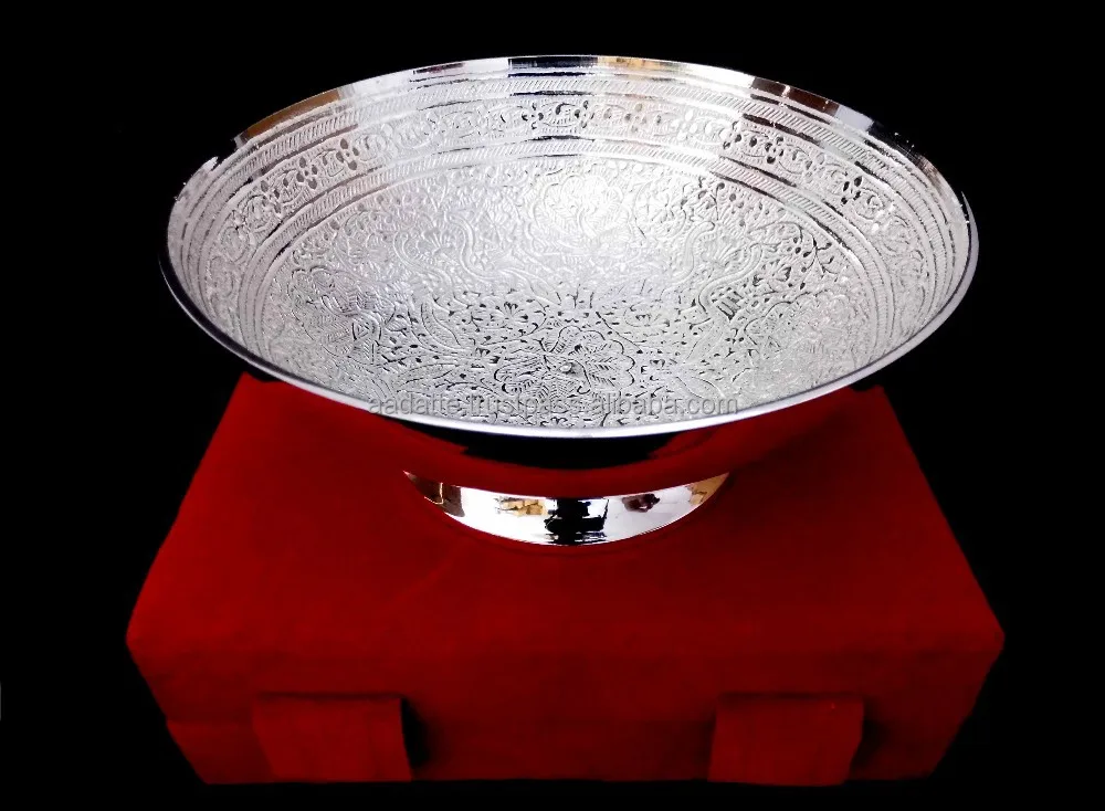  Рекламный подарок новогодний Красивая Посеребренная Латунная чаша