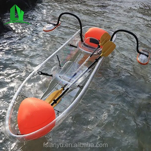 Каяк со стеклянной нижней лодкой da pesca педалью