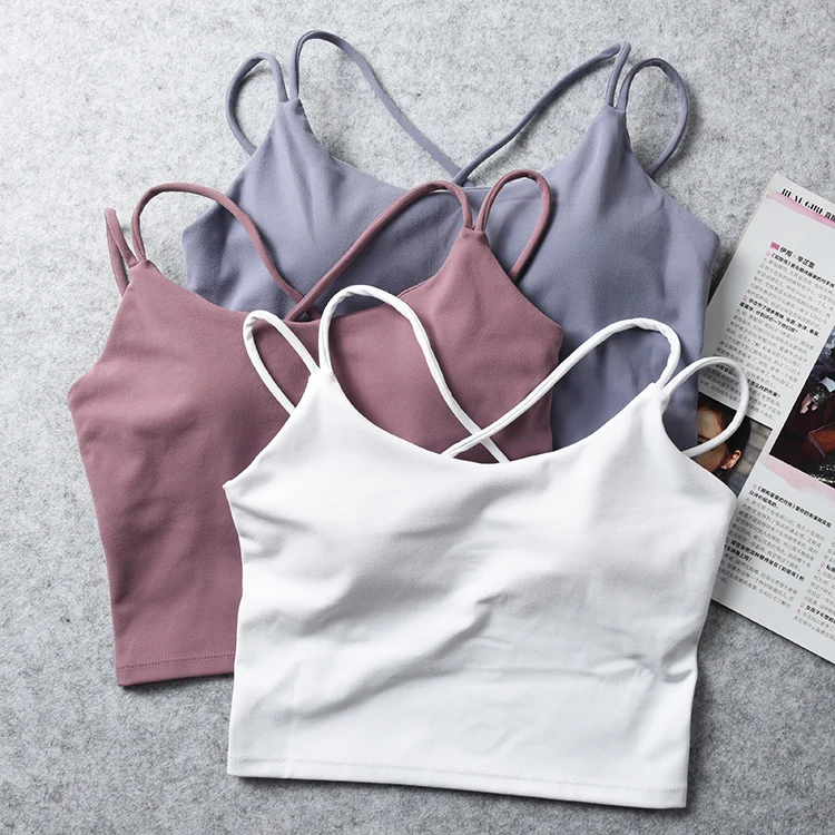 Sanzhi New Custom Logo Workout Training Sports Bra Workout Fitness Yoga Bra Top