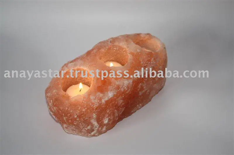 Himalayan Salt Tea Lights three Holes/Rock Salt Natural T Lights three holes/Salt Tea Lights Multi Holes