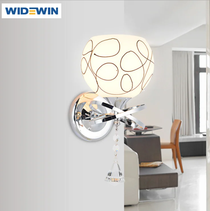 Modern simple decorative wall lamp led iron+glass passage wall lamps