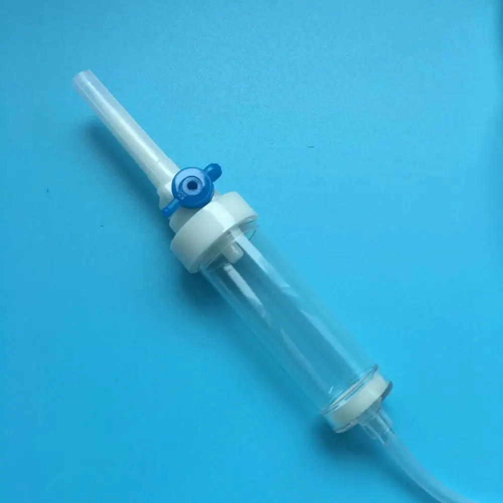 Infusion set with flow regulator & Y-site with finger protector