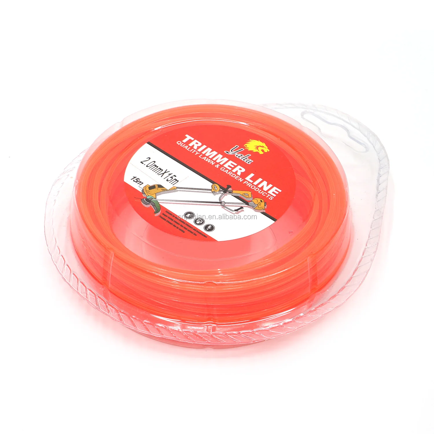 15m dual square Nylon Grass Trimmer Line With Double Blister