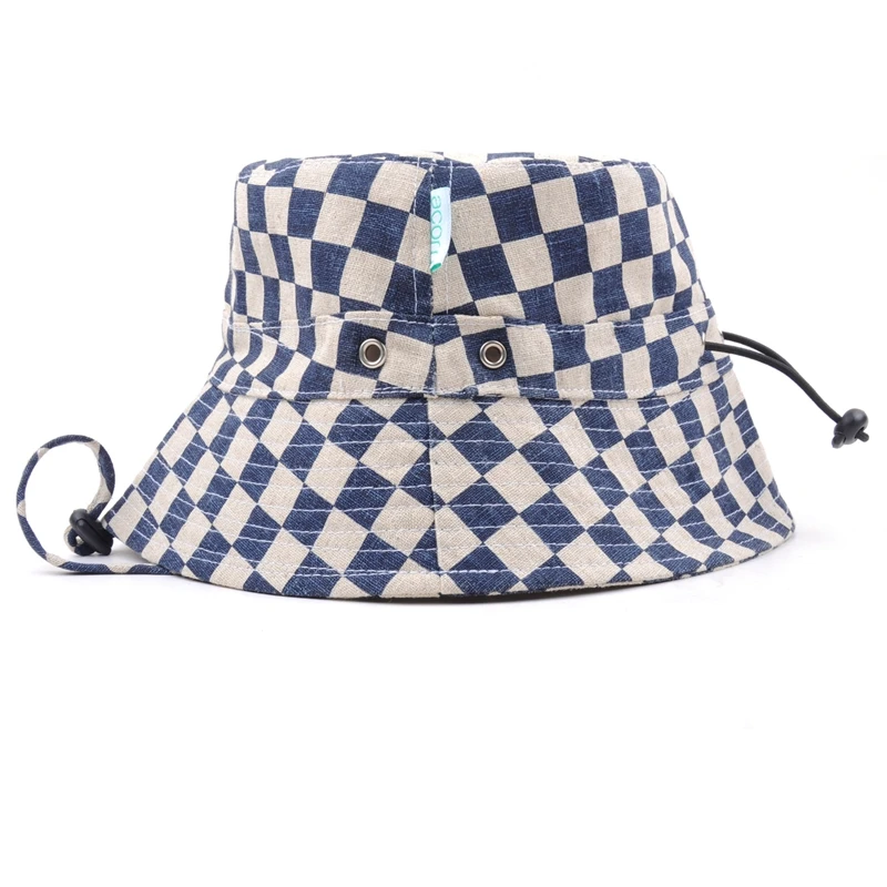 Spring adult cotton plain blank fisherman bucket hat custom