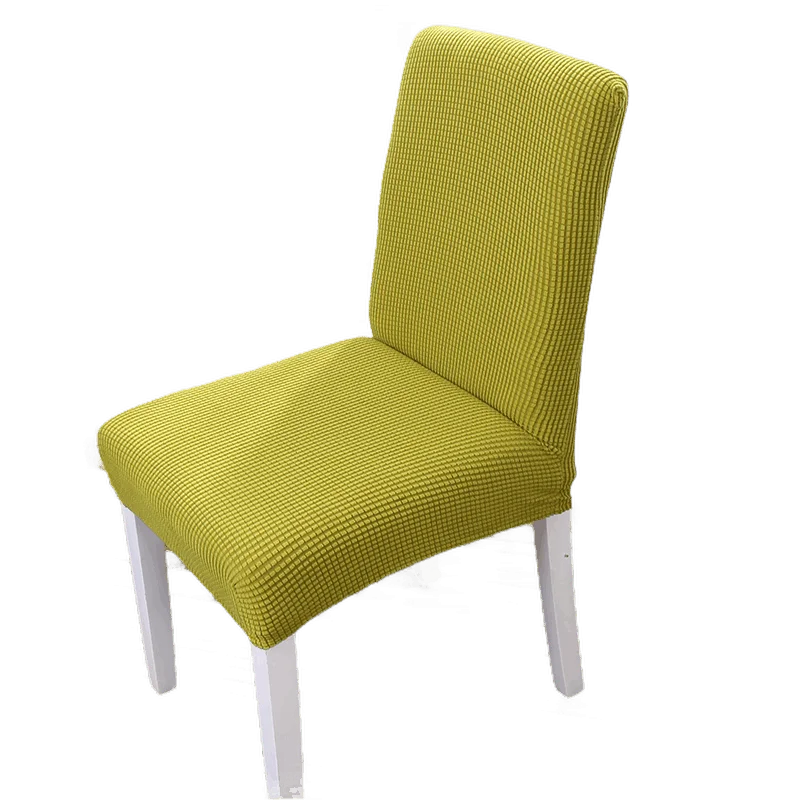 Короткие эластичные Чехлы для обеденных стульев из спандекса, жаккардовый чехол для обеденных стульев в отеле