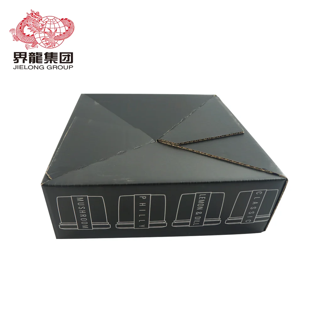 Заводская цена черная коробка гофрированной бумаги