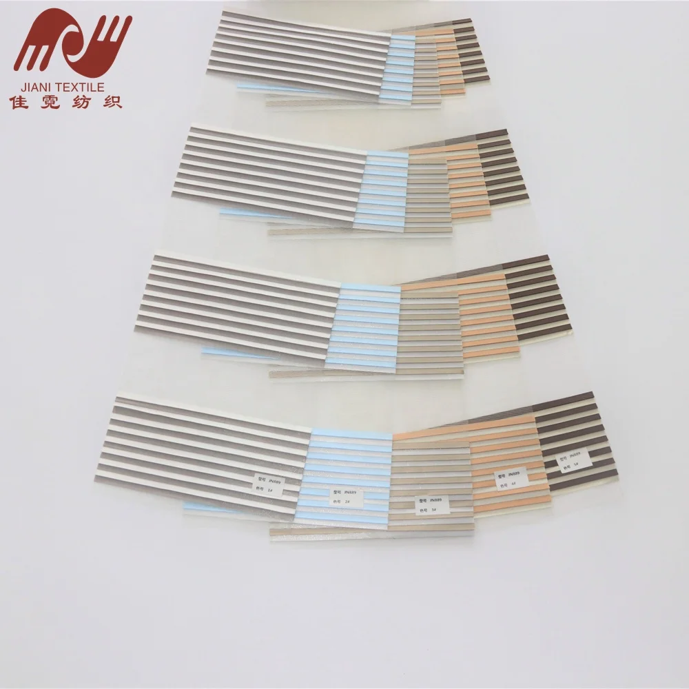 wholesale horizontal 100% polyester sheer curtain roller pleated zebra blinds fabric in korea