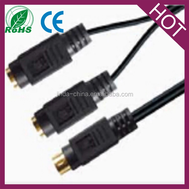 S-Video cable 4p 1:4 mini DIN-plug, Video Cable, Supervideo cable