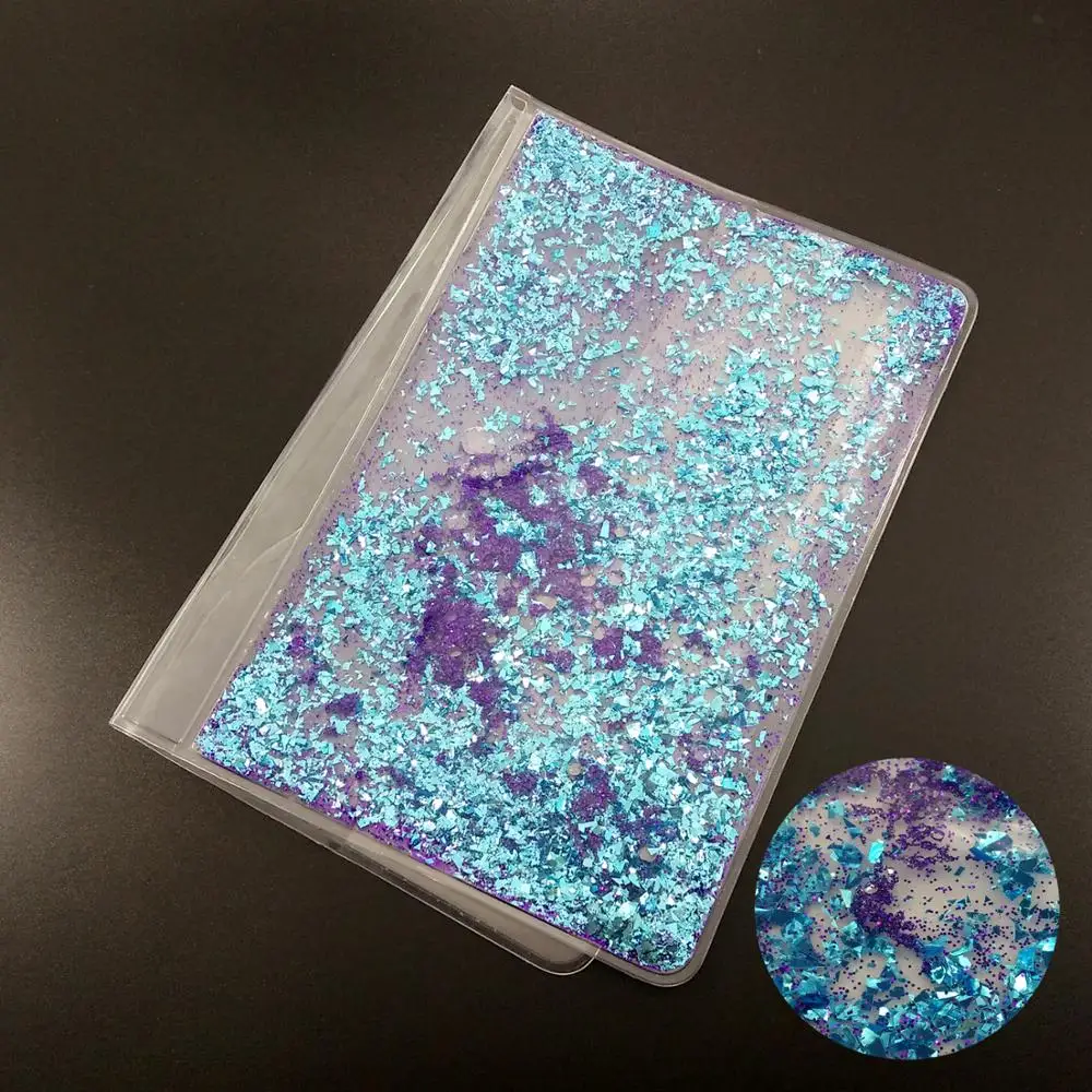 
2020 hot selling quicksand water filled PVC book cover for note book 
