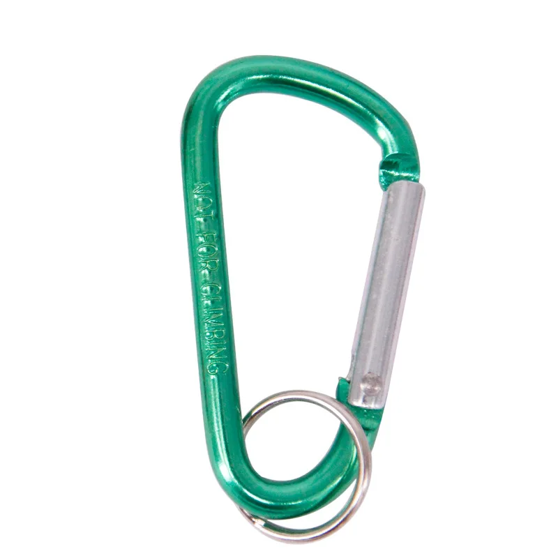 Manufacturers Direct Sale D Type Aluminum Buckle Swivel Eye Carabiner with Rings