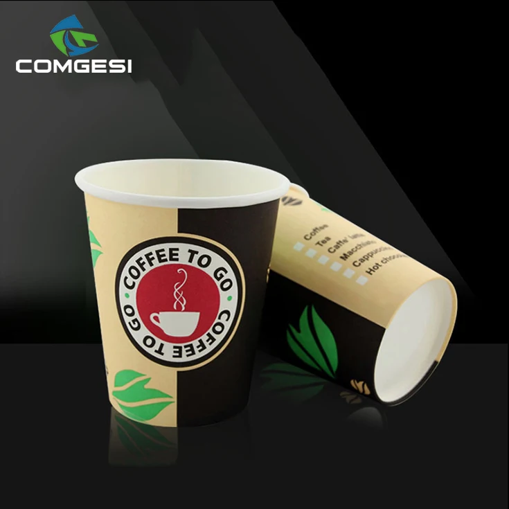 Wholesale Cups Disposable PE Coated Custom Paper Cups Coffee Cups Printed