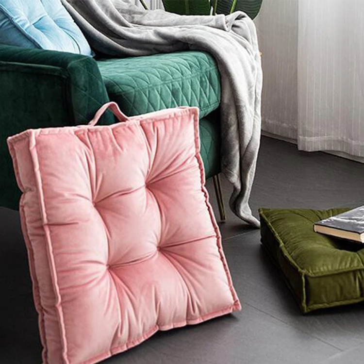 2020 New Arrivals China Wholesale Custom More Colors Square Shape Soft Foam Floor Chair Seat Cushion