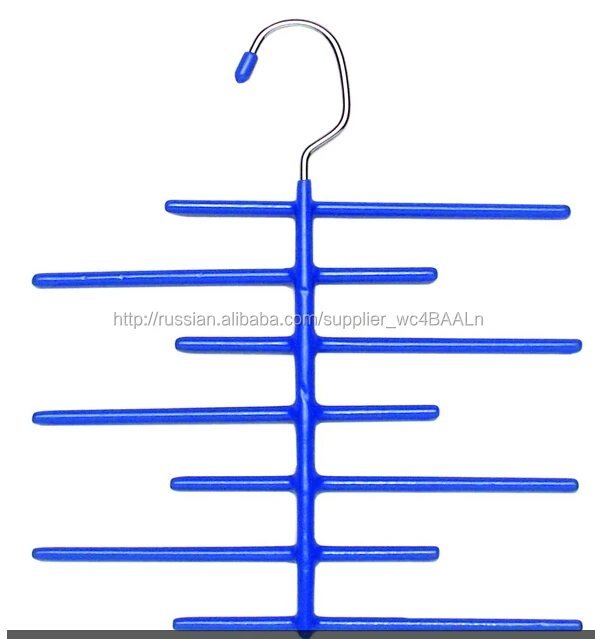 Вешалка металлическая с резиновым покрытием для галстуков, 18x20 см