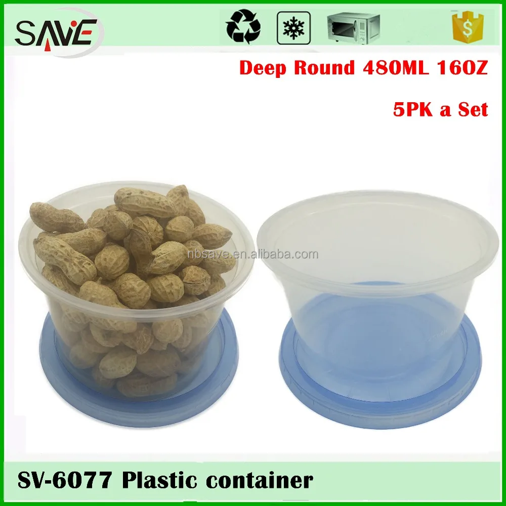 SAVE takealongs Indian 1000ML 12cm diameter plastic serving bowls with lids