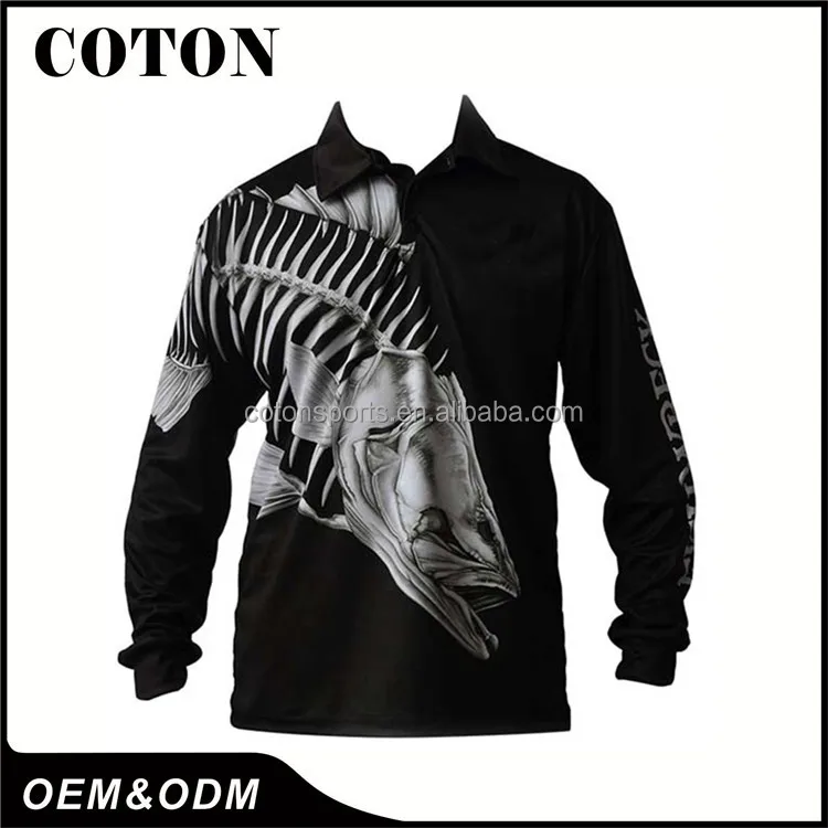 factory sublimation custom wholesale long sleeve cheap fishing shirts