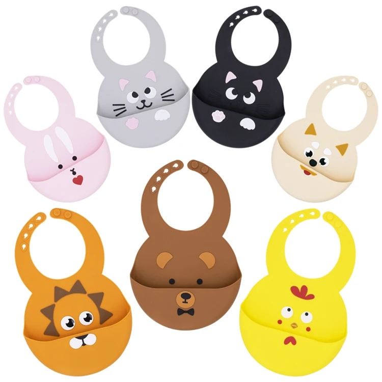 
Soft Silicone Easy Clean Waterproof Baby bibs 