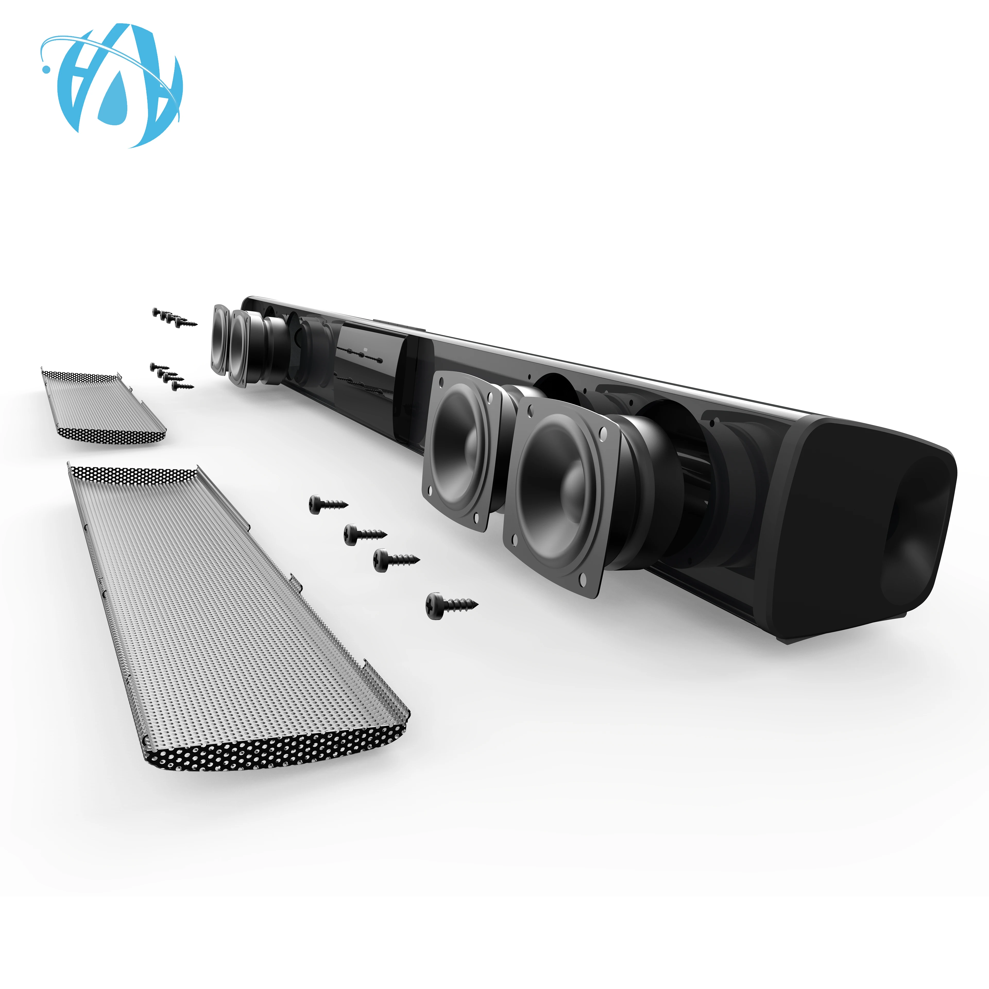Good price V5.0 black slim bluetooth home theater system soundbar with USB/TF card/AUX  for TV Box Audio