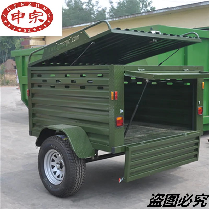 Galvanized Small Car Transporter Dolly Carrier Box Trailer