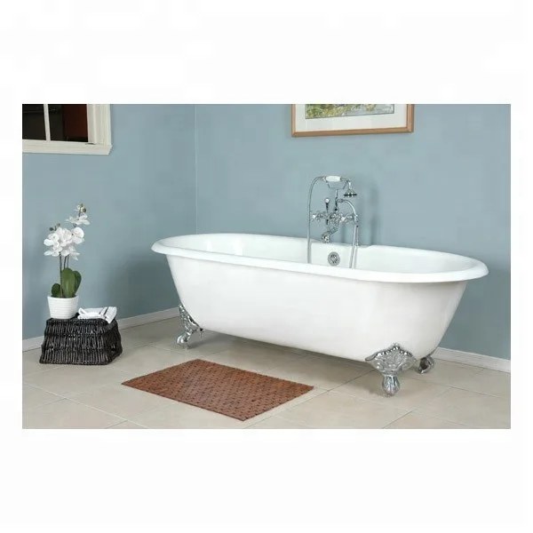 enamelled  cast iron Soaking freestanding bathroom tub of BGL-80 with tap hole