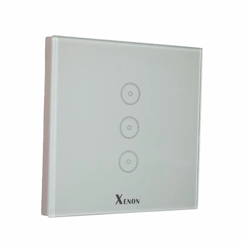 Mobile Phone Wireless Remote  Smart Touch Switch Panel Smart Light Switch White 1/2/3 Gang UK Standard