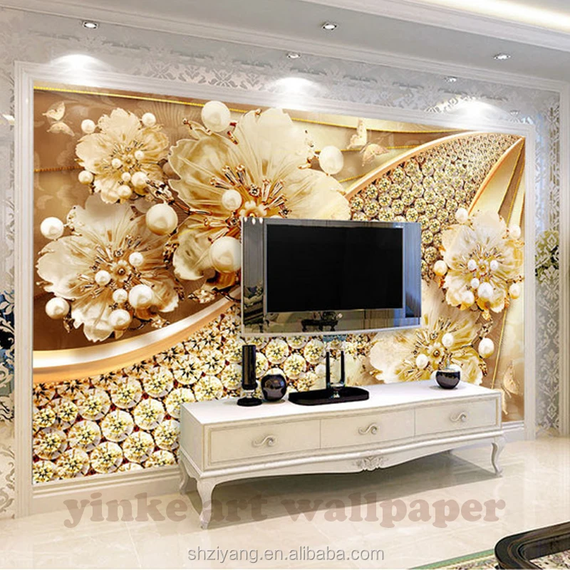 
printed cheap 3d wallpaper roll 