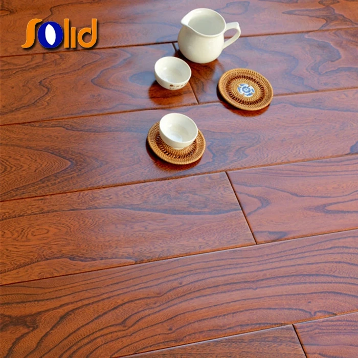 Custom design engineered solid hardwood floor shiny laminate wooden flooring tiles