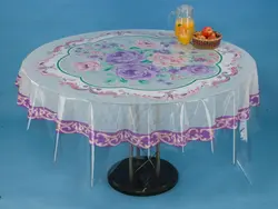 Embossed PVC film wholesale washable / easy to clean table cloth clear plastic table cover
