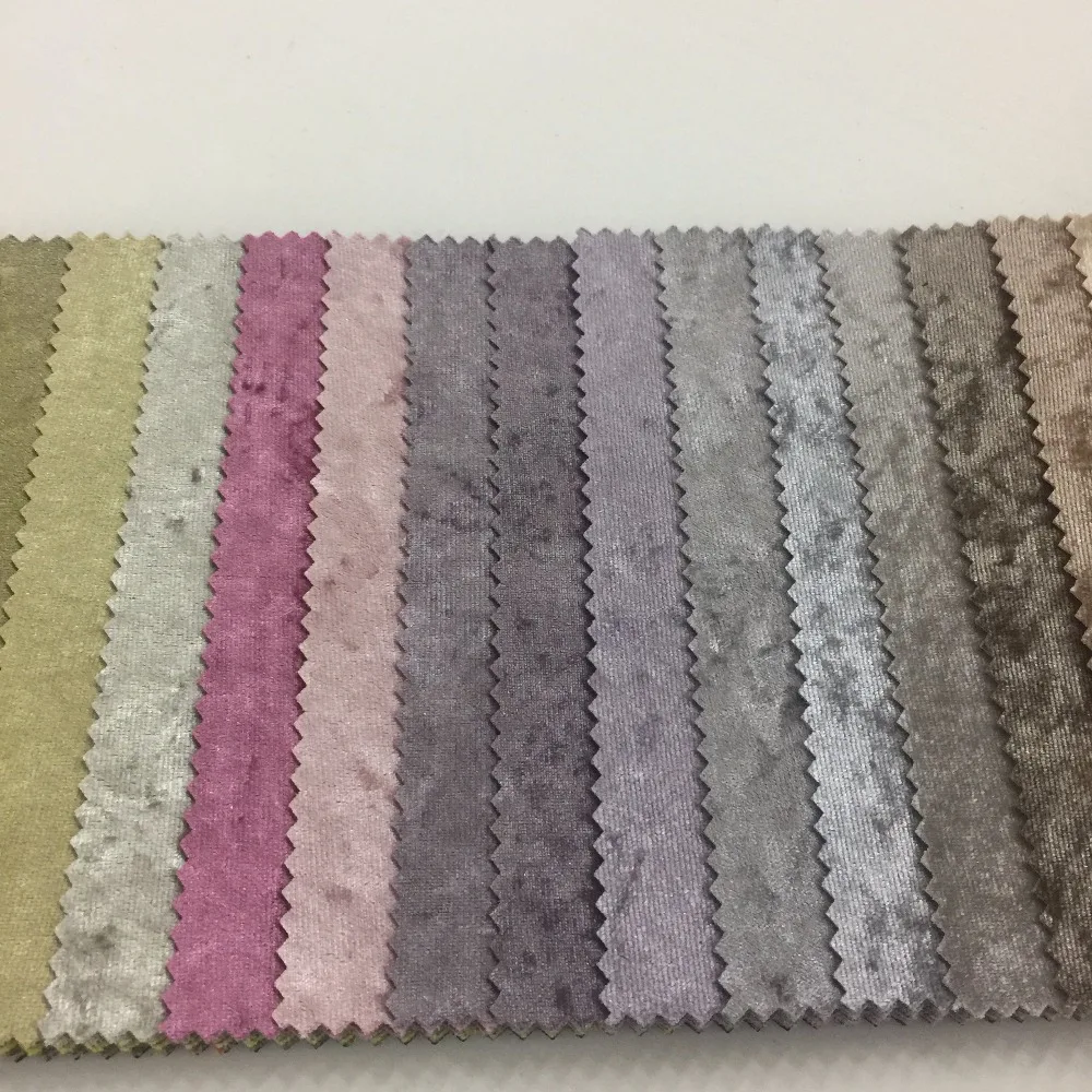 Eco-friendly italian silk fabric shining luxury plain color velvet upholstery fabric
