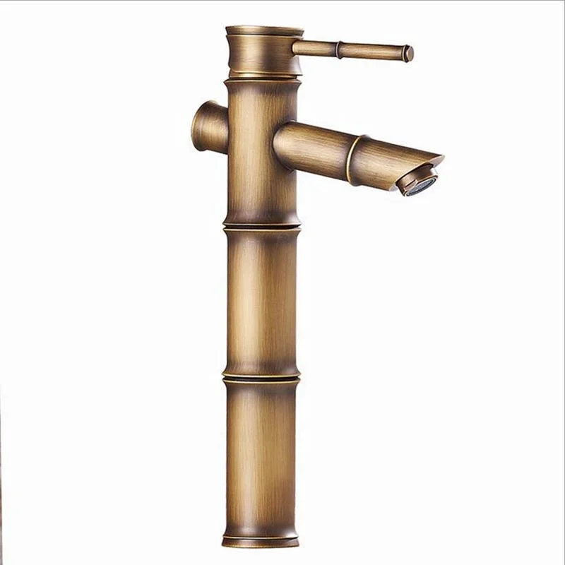
Retro Style Bamboo Shape Tall Body Faucet Single Hole Wash Basin Mixer Tap 