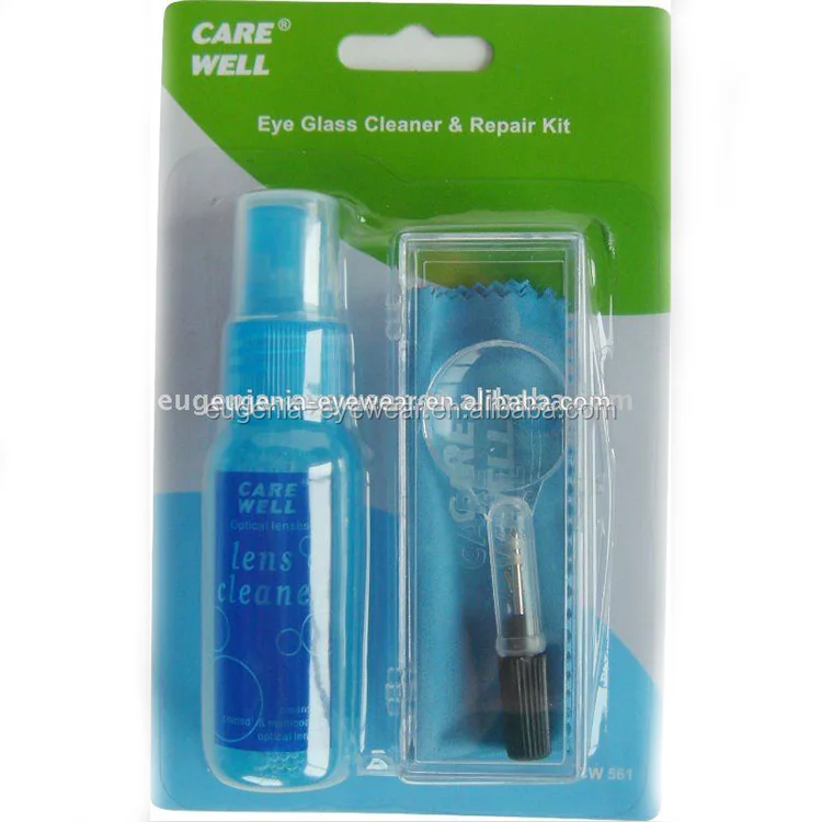 Useful Promotional screen eyeglasses cleaner & repair kit set in display