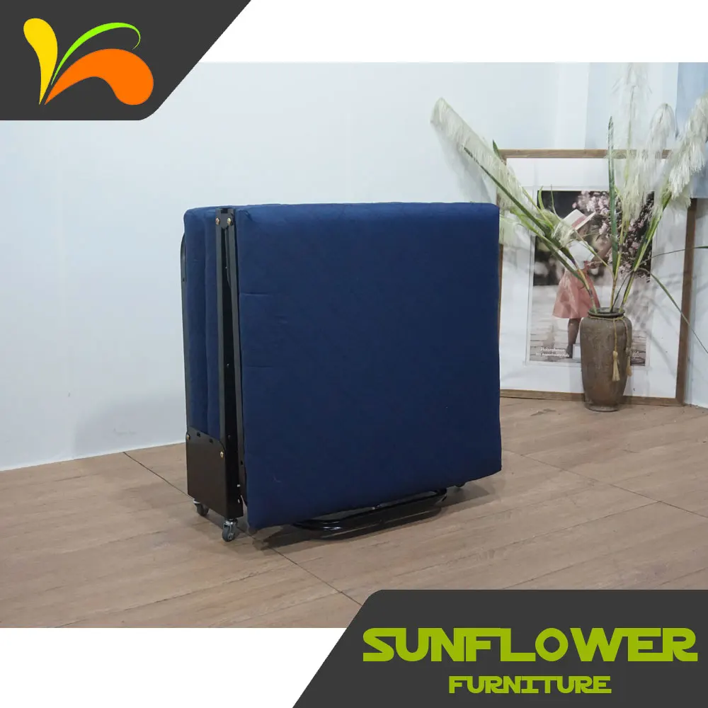 Мебель для дома, портативная компактная металлическая раскладная кровать с матрасом