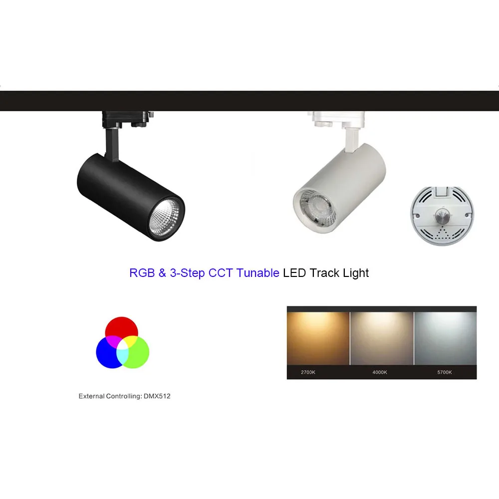 
30W Zoomable Dimmable Track Spot Light for Jewelry Store Lighting Project 