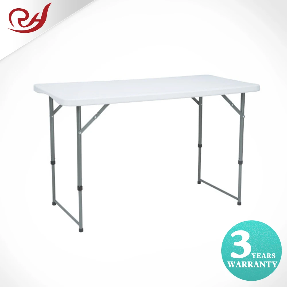 cheap 6ft white plastic lightweight portable round folding table with folding chairs
